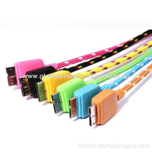 Braided Fabric USB3.0 Note3 Cable for Samsung Galaxy Note3
